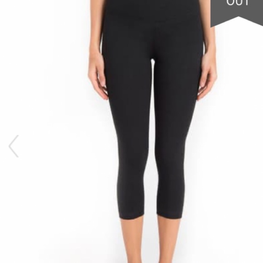 Lysse Control Top High Waist Capri Leggings Large Black